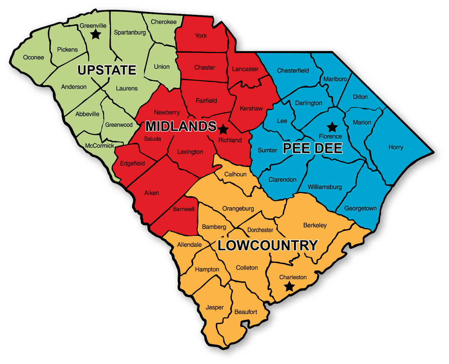 SC County Map